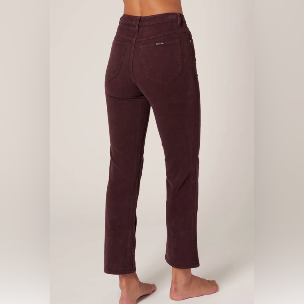 NWT Rolla's Original High-Rise Straight Leg Pants Cord Jeans in Fig 27 4